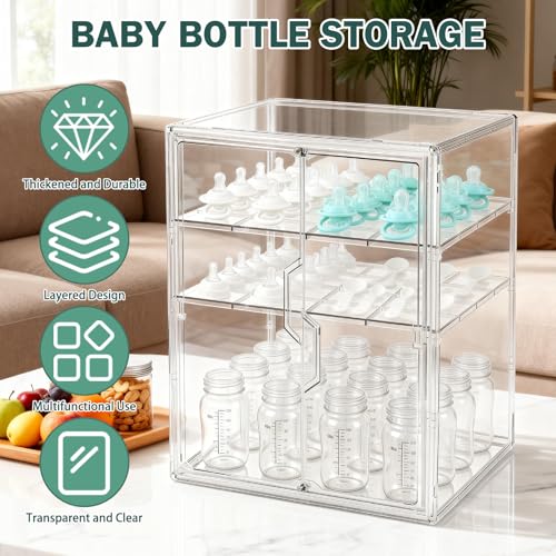 Baby Bottle Organizer, 3-Tier Bottle Storage for Countertop - Image 7