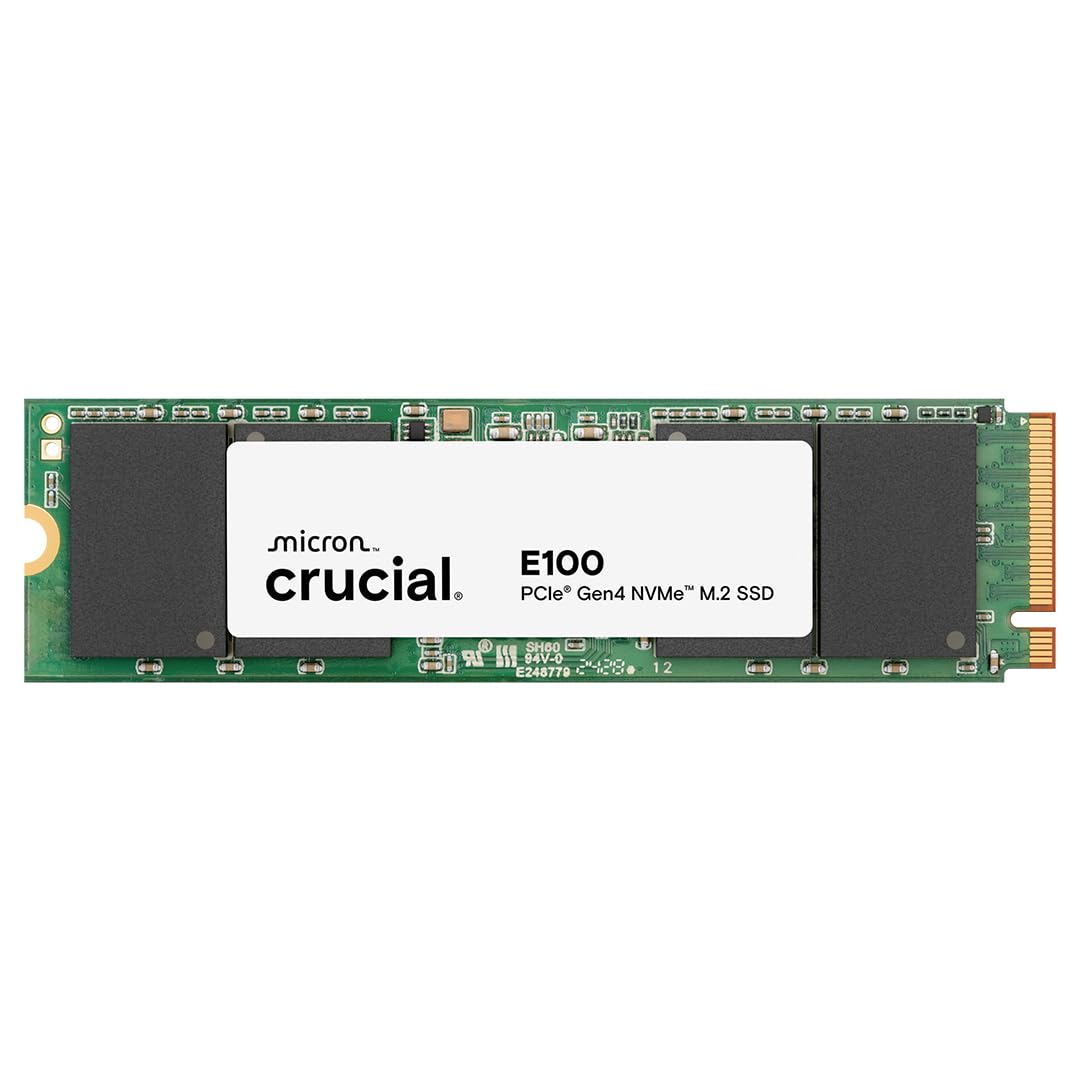 Crucial E100 1TB M.2 NVMe PCIe Gen4 Internal SSD, Up to 5 - Image 1
