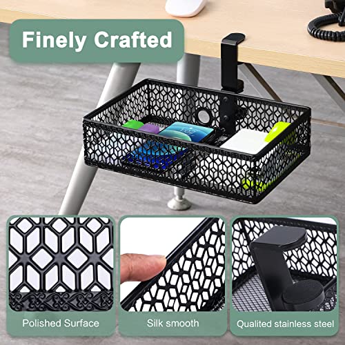 ROSYLINE Under Desk Storage Basket Hanging Drawer Tray - Image 6