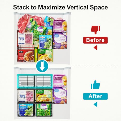 Chest Freezer Organizer - Large Baskets for 5 to 7 Cu.Ft, 3 Pack - Image 3