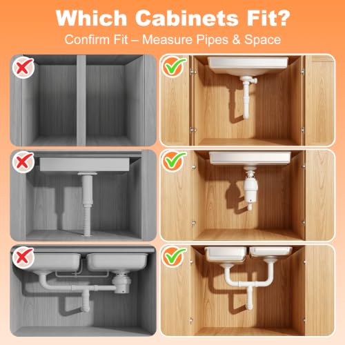 Upgrade 1 Pack Expandable Under Sink Organizer: 2-Tier - Image 5