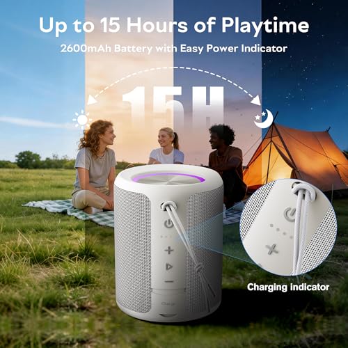 Portable Bluetooth Speaker, IPX7 Waterproof Wireless Speaker - Image 4