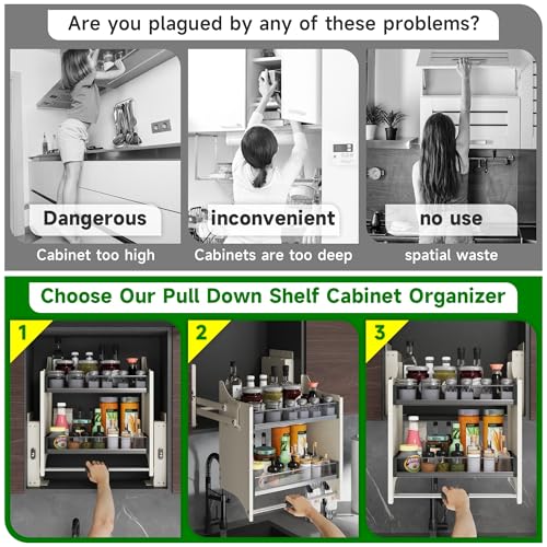 Pull Down Shelf for Kitchen Upper Cabinet,Heavy Duty Pull - Image 6
