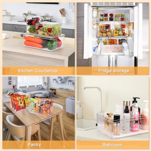 14Pack Fridge Organizer, Stackable Refrigerator Organizer Bins - Image 8