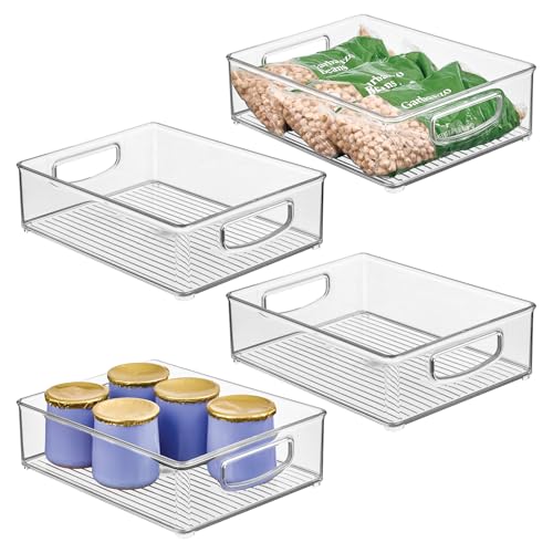 iDesign Plastic Stackable Pantry Bin, Set of 4, Clear - Image 2