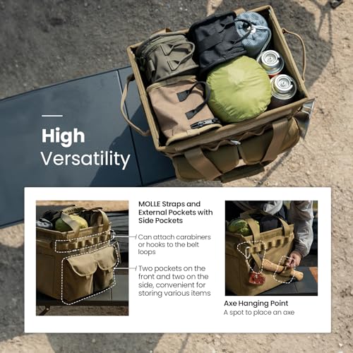 ONETIGRIS Camping Storage Bag with Lid, 25L Collapsible - Image 7