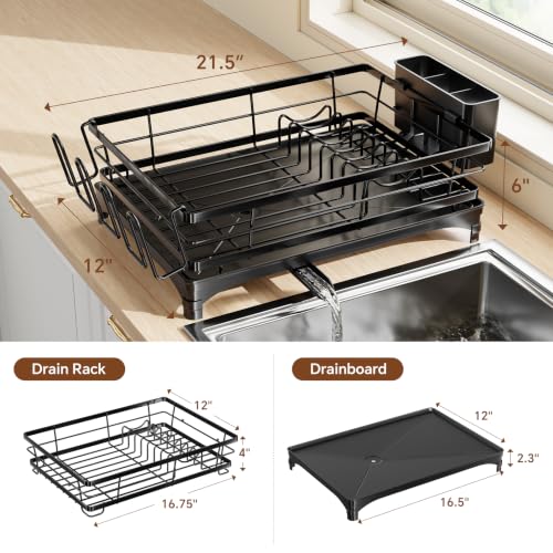 Simple Trending Dish Drying Rack for Kitchen Counter, Stainless - Image 3