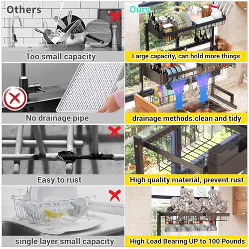 ilvvan Over Sink Dish Drying Rack (Expandable Height | All Products - Image 7
