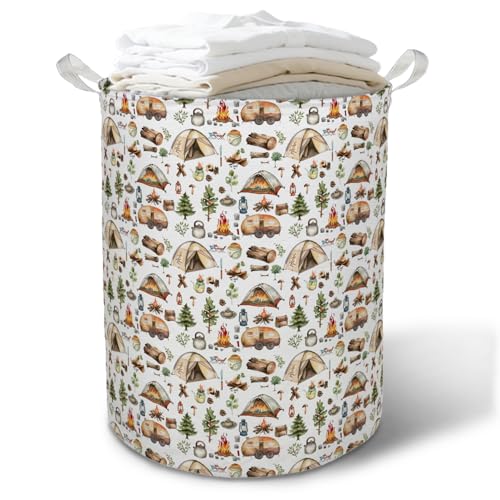 TAZSWDMMB Camping Laundry Basket Hamper, Rustic Boho - Image 2