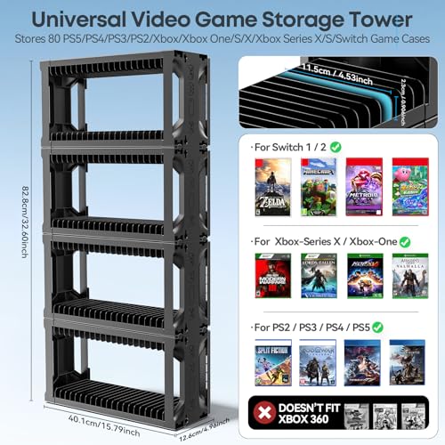 Kytok Video Game Disc Rack Tower Video Game Storage | All Products - Image 3