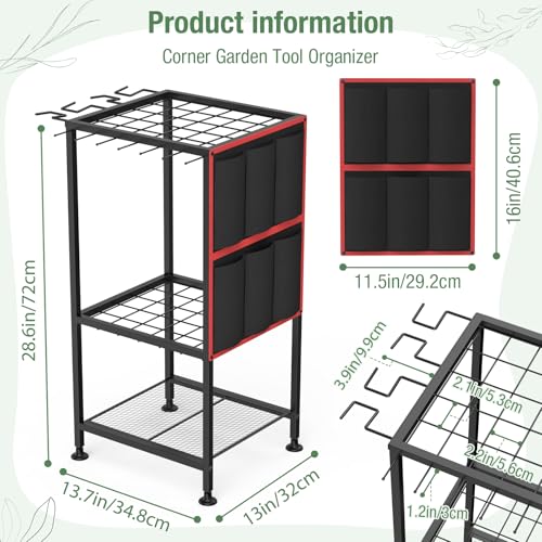 Garden Tool Organizer,Metal Yard Tool Organizer - Image 3