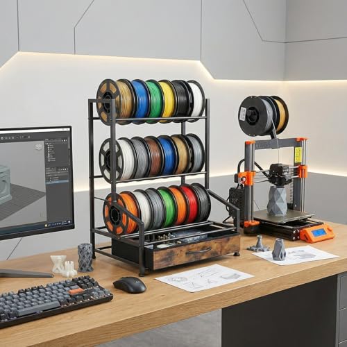 3D Printer Filament Storage Rack with Fabric Drawer - Image 3
