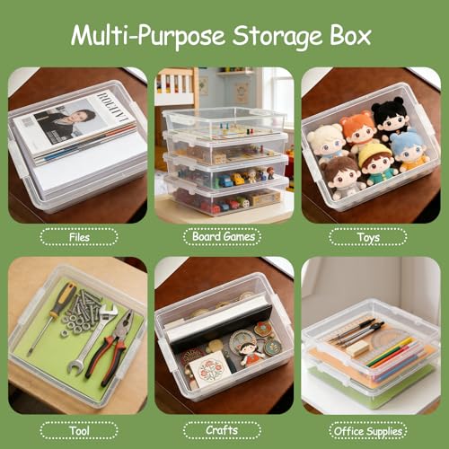 4 Pack Board Game Storage, Large Plastic Storage Bins - Image 7