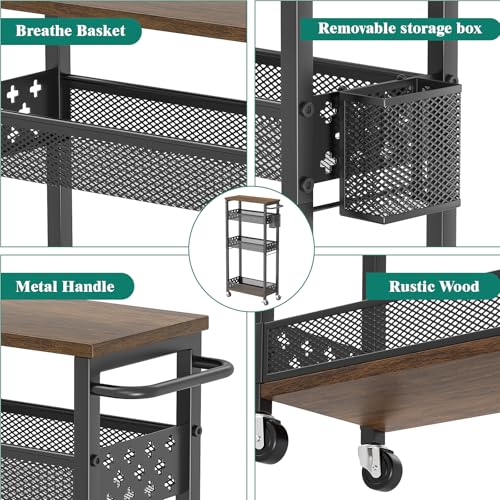 XYZLVSI 4 Tier Slim Storage Cart Laundry Room Organi | All Products - Image 6