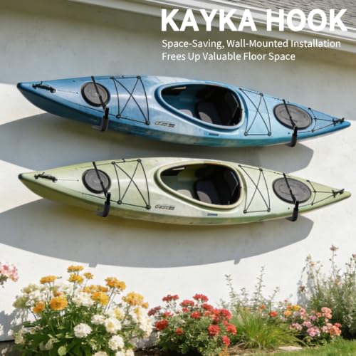 Kayak Wall Mount Rack, Heavy Duty Steel Storage Hooks for Kayak - Image 6