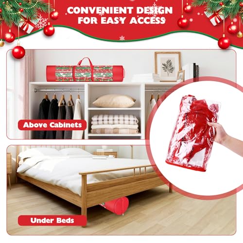 2Pack Christmas Gift Wrapping Paper Organizer Storage 40 - Image 7