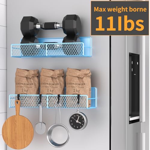Magnetic Spice Rack for Refrigerator, 2 Pack Metal - Image 6