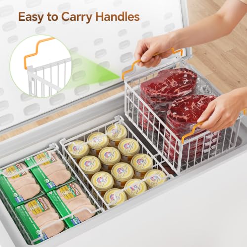 Freezer Organizer Bins, 3 Pack Enlarged Baskets for 5-9 - Image 5