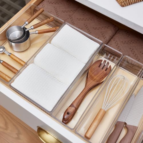 Clearly Large Narrow Drawer Organizer, 12.49"x3.12"x2.95", 4 Pack - Image 7