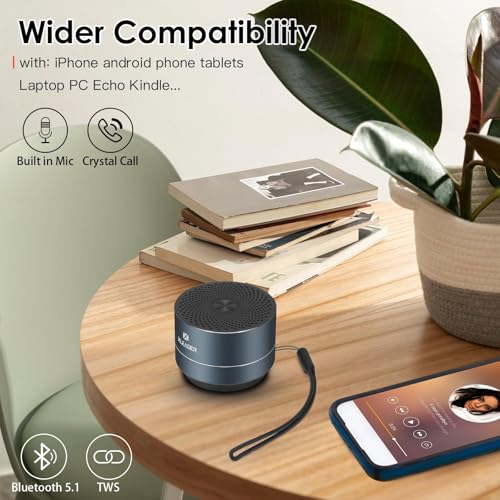 XLEADER Small Bluetooth Speaker, IPX6 Waterproof Shower Speaker - Image 4