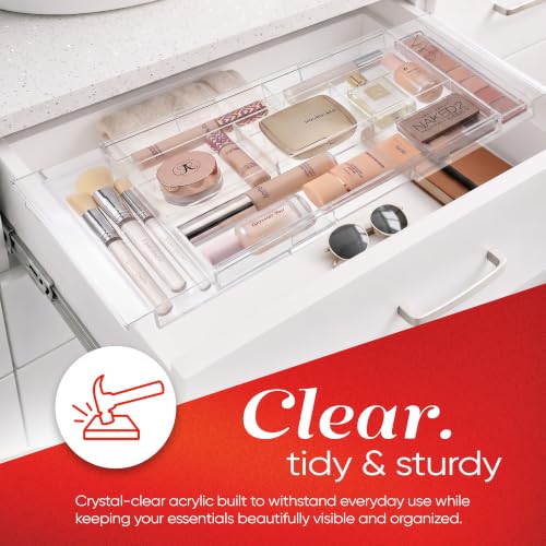 Masirs Expandable Drawer Organizer - Customizable Makeup Vanity - Image 6