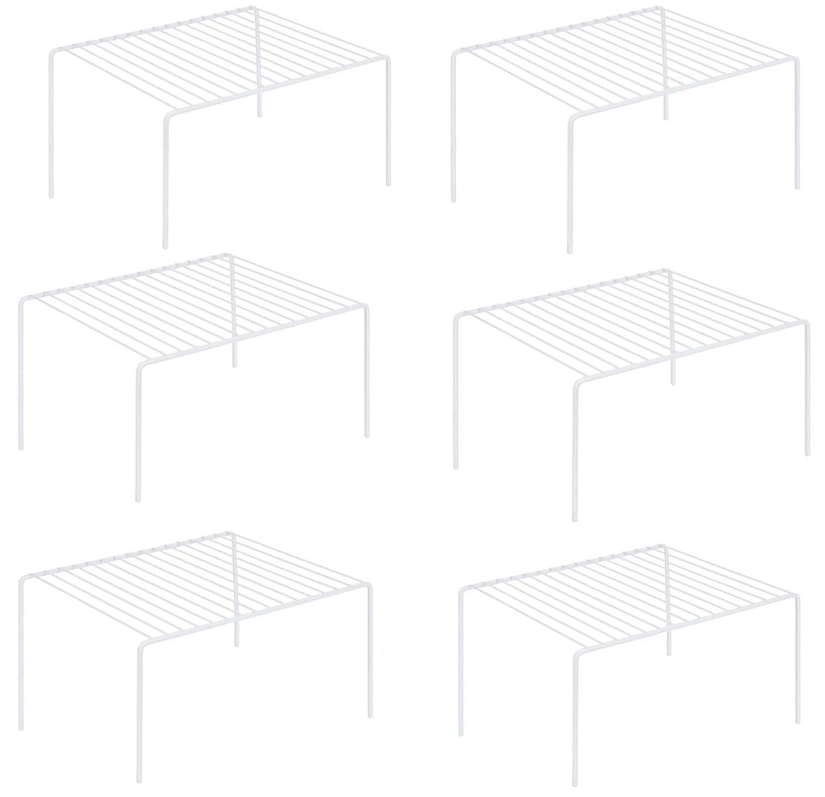 iPEGTOP Set of 6 Kitchen Cupboard Organiser Shelf, Small Size - Image 1