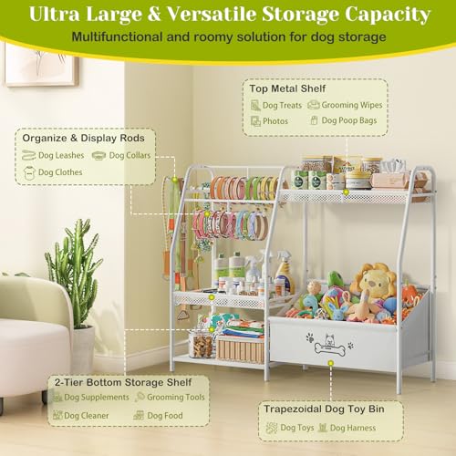 Large Dog Toy Basket with Dog Storage Organizer, Trapezoid - Image 6