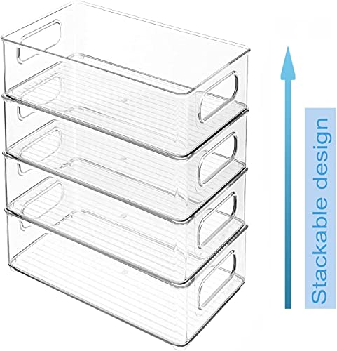 mDesign Plastic Long Stackable Storage Organizer Container - Image 7