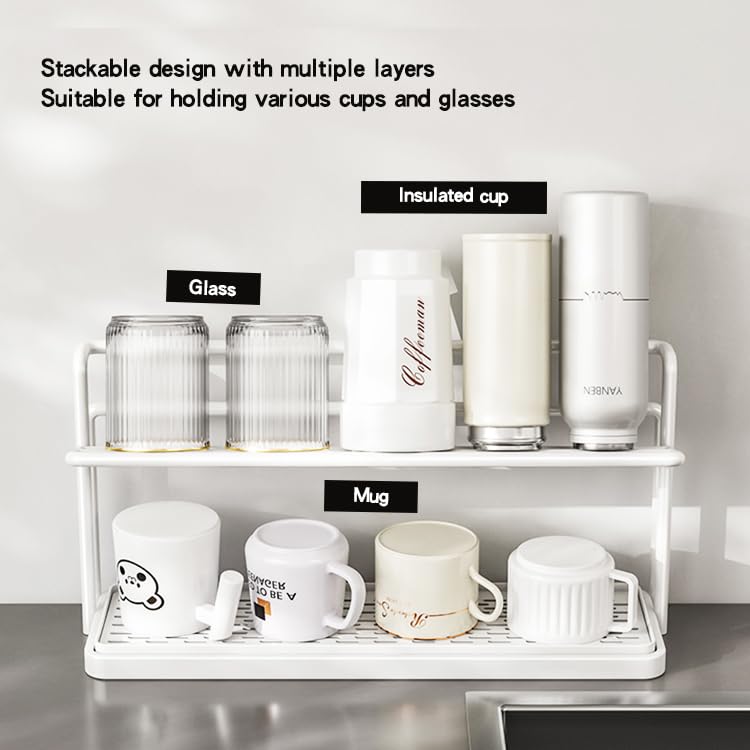 2-Tier Space-Saving Drain Rack with Removable Tray - Image 5