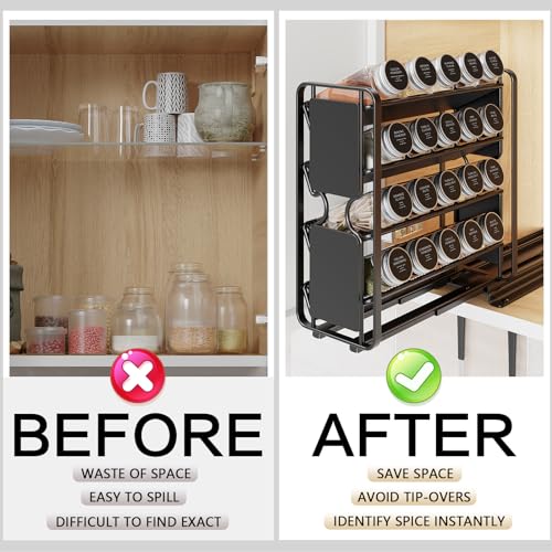 Spice Rack Organizer Drawer Cabinet: Pull Out Spice - Image 6
