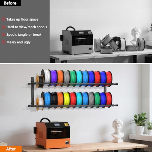 3D Printer Filament Storage Rack Wall Mount | Home Organization - Image 7