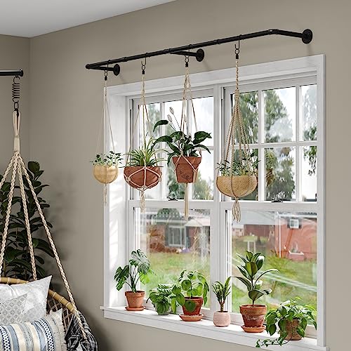 Industrial Pipe Clothes Rack with 3 Hooks, 72’'L Wall - Image 7