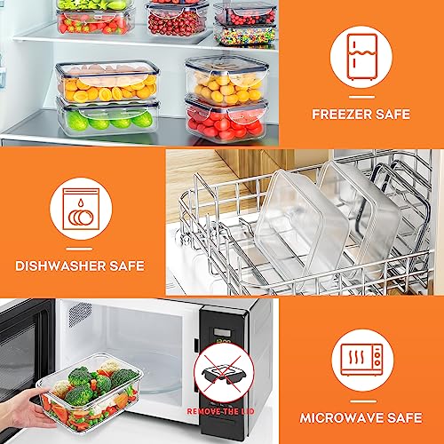 40 PCS Food Storage Containers with Lids Airtight (20 Containers - Image 6