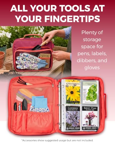 Seed Storage Organizer Bag, Seed Envelopes Binder - Image 3