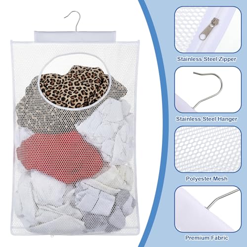 Hanging Laundry Hamper, Dirty Clothes Basket Foldable Wall - Image 4