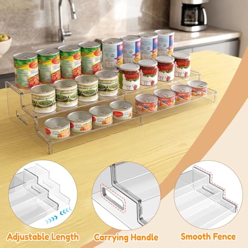Expandable Can Organizer for Pantry, 3-Tier Adjustable Can - Image 6