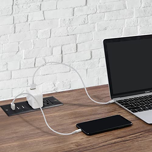 Desktop Recessed Power Strip with USB Flush Mount Power Socket 2 - Image 8
