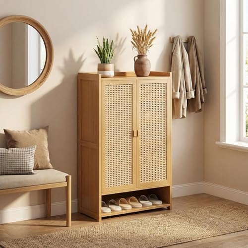 SACSTAR Shoe Storage Cabinet 23.6" L x 12.6" W x 36.6" H Compact - Image 2