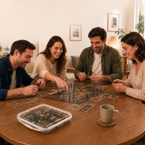 4-pack Extra Large Clear Board Game Storage Case with Handles - Image 3