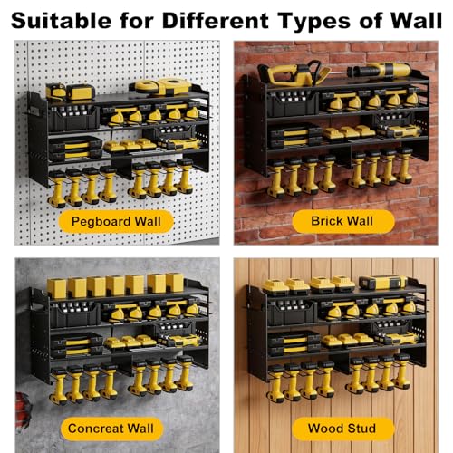 oviitech Large Power Tool Organizer Wall Mount Black - Image 7