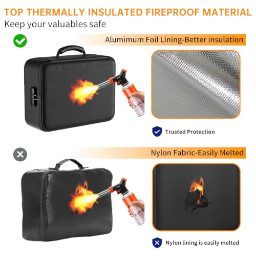 DocSafe 5200°F Fireproof Document Organizer Box with Lock, Heat - Image 5