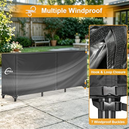 8FT Waterproof Firewood Storage Log Rack Cover, Heavy Duty - Image 5