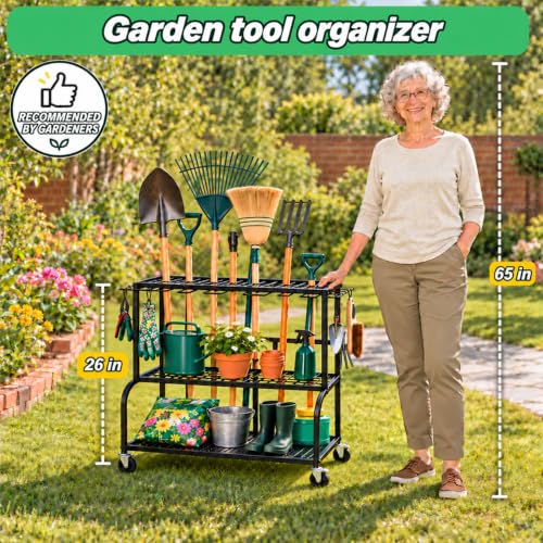 3 Tier Garden Tool Organizer, Yard Tool Tower Rack | Home Organization - Image 4