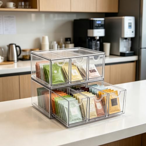 Prsildan Tea Bag Organizer K Cup Holder Drawer Coffe | All Products - Image 3