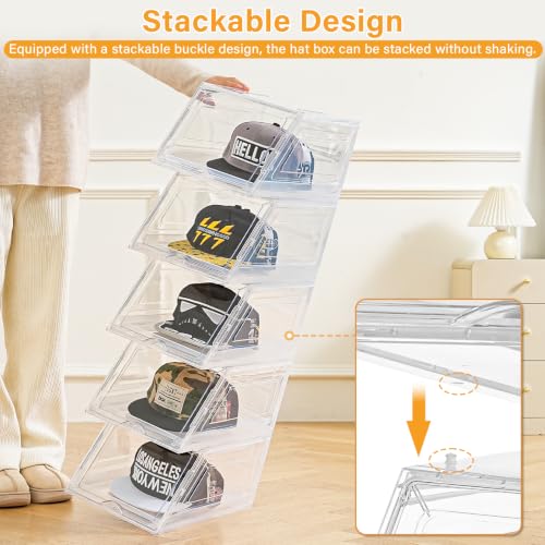 2 Pack Stackable Hat Organizer for Baseball Caps | Home Organization - Image 4