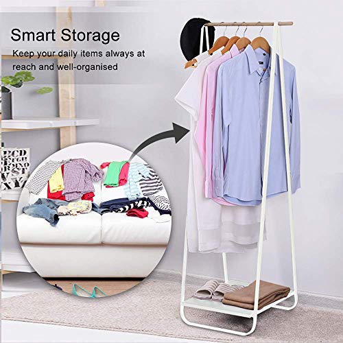 JEFEE Narrow Clothes Rack - Simple Garment Rack with Shelf 1-Tier - Image 6