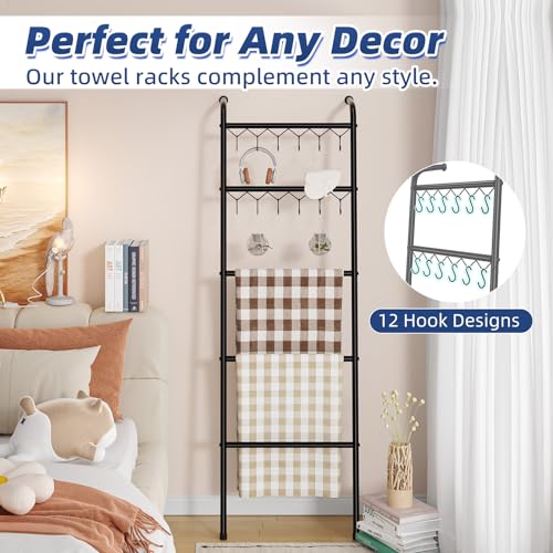 Simple Trending Blanket Ladder, 5 Tier Metal Towel Rack - Image 4