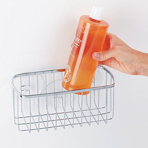 InterDesign Suction, Rectangle Basket, Polished Stainless Steel - Image 6