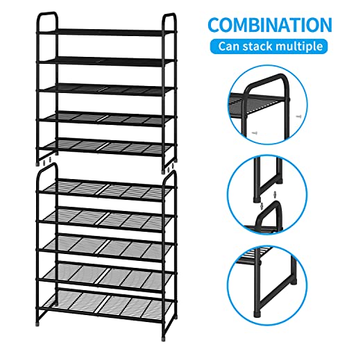 Simple Trending 5-Tier Stackable Shoe Rack, Expandable & - Image 6