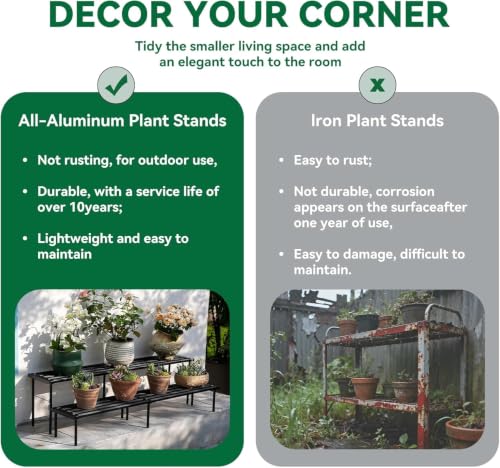 Metal Plant Stand Outdoor Indoor,Rust-proof Aluminum Display Rack - Image 7